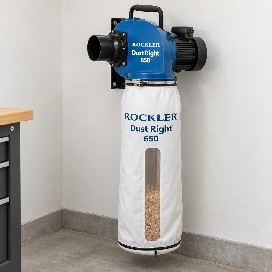 Rockler Dust Right 650 wall mount